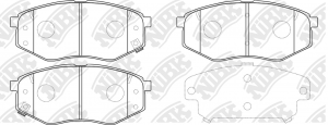 Колодки тормозные HYUNDAI Sonata (09-) передние (4шт.) NIBK PN0704 NIBK
