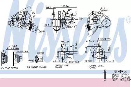 турбокомпрессор!\ Audi A4 00> 93021 NISSENS