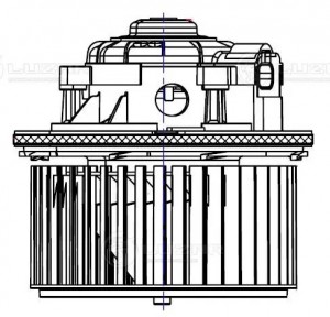 Э/вентилятор отоп. для а/м Chevrolet Tahoe (06-)/Cadillac Escalade (06-)  LFh058 LFH0580 LUZAR