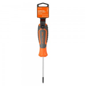 Отвертка крестовая PZ0x60мм с эргономичной рукояткой магнитная, пласт.подвес (AT ATAV500 AIRLINE