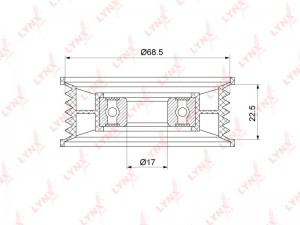 Ролик направляющий / приводной подходит для FORD Focus II-III 1.0-2.0 04 / B-Max PB-7219 LYNXAUTO