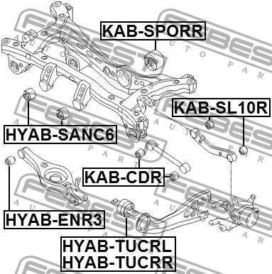 Сайленблок HYAB-TUCRR HYAB-TUCRR FEBEST