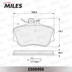 Колодки тормозные передние (Смесь CERAMIC серия PRO) MERCEDES W202 93-00 (TRW GD E500456 MILES