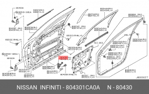 ОГРАНИЧИТЕЛЬ ДВЕРИ 80430-1CA0A NISSAN