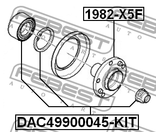 ступица колеса пер.!d=141BMW X5 E53 3.0-4.8is 00> 1982-X5F FEBEST