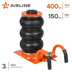 Домкрат пневматический 3т подкатной 3 секции, корот. ручка (MIN - 150мм, MAX - 4 ABJF03 AIRLINE