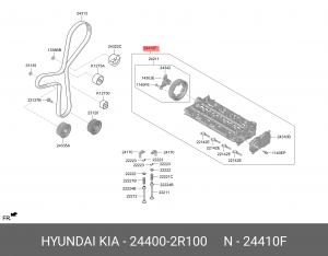 Корпус HYUNDAI Santa-Fe распредвала в сборе OE 244002R100 HYUNDAI KIA