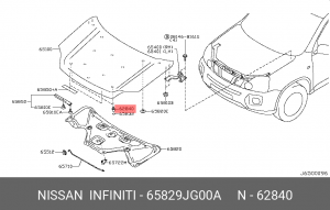 Отбойник на крышке капота NISSAN X-Trail (T32) 2014- 65829-JG00A 65829-JG00A NISSAN