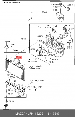 Крышка радиатора MAZDA 6,CX-7 OE LFH1-15-205 MAZDA