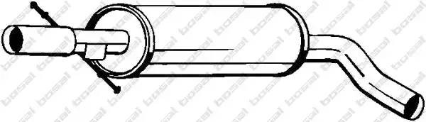 Глушитель SKODA Octavia (96-) средняя часть BOSAL 105-111 BOSAL