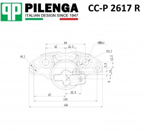 Цилиндр переднего суппорта правый LADA LARGUS, LOGAN, SANDERO CC-P2617R CCP2617R PILENGA