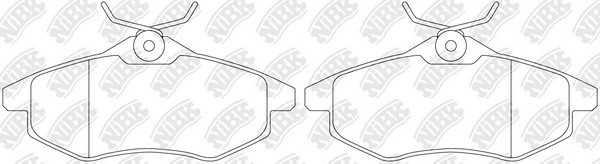 Колодки тормозные CITROEN C2,C3 (1.1/1.4) (02-) передние (4шт.) NIBK PN0207 NIBK
