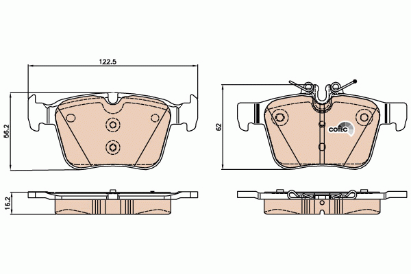 Колодки задние MERCEDES W205 1.8-2.2 12/13- GDB2071 GDB2071 TRW