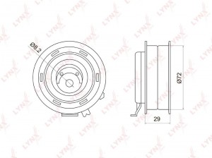 Ролик ГРМ VW Golf,Passat,Sharan,Touran,T5 AUDI A3 SKODA Octavia,Superb натяжител PB-1006 LYNXAUTO