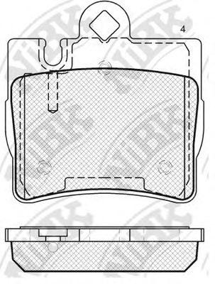 Колодки тормозные дисковые (с датчиком износа) MERCEDES W220 S320-S600 9805/C215 PN0200W NIBK