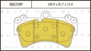 Колодки тормозные дисковые передние AUDI Q7 06-PORSCHE Cayenne 02-VW Toureg 02-  BB0298P BLITZ