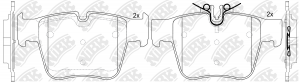 Колодки тормозные MERCEDES GLC (X253) (15-) задние (4шт.) NIBK PN0746 NIBK