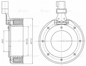 Катушка эл/магн. компрессора кондиц. для а/м Ford Focus II (05-)/Mondeo IV (07-) LMCC 1001 LUZAR