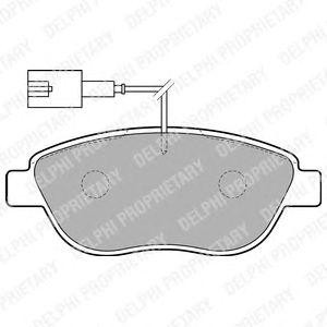 LP1721 колодки дисковые п.\ Fiat Stilo 1.8i/1.9JTD 01> LP1721 DELPHI