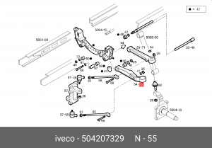 рычаг подвески! передней нижний правый\Iveco 504207329 IVECO