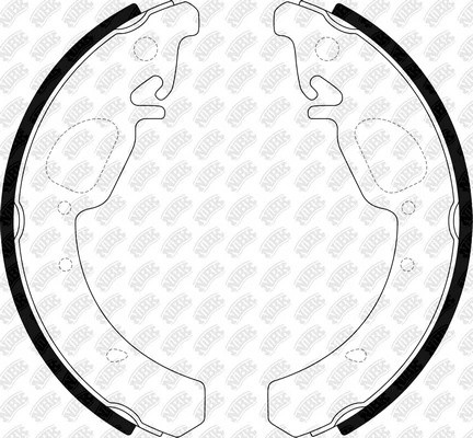 Колодки тормозные LADA Granta,Kalina,Priora задние (4шт.) NIBK FN0670 NIBK