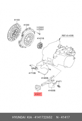 Пыльник вилки сцепления 41417-22652 4141722652 HYUNDAI KIA