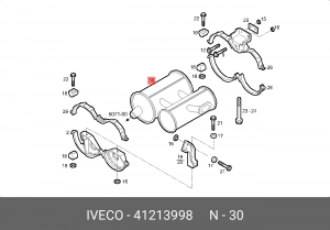 Глушитель 41213998 IVECO 41213998 IVECO