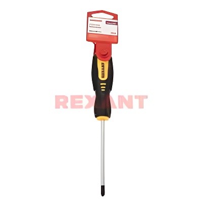 отвертка! крестовая PH1х100мм, двухкомпонентная рукоятка 124727 REXANT