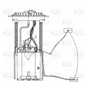 Модуль топливного насоса для а/м Mercedes-Benz ML W164 (11-)/GL X164 (12-) 3.5i- SFM 1503 START VOLT