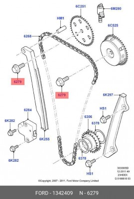 Болт FORD OE 1 342 409 FORD