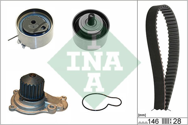 Комплект ГРМ с насосом CHRYSLER VOYGER IV 2.4 530064130 530 0641 30 INA