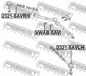 Наконечник рулевой левый VW GOL 2003-2006 2321-SAVLH 2321-SAVLH FEBEST