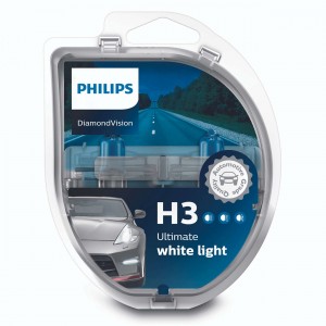 Лампа 12V H3 55W PK22s 5000K бокс (2шт.) Diamond Vision PHILIPS 12336DVS2 PHILIPS