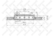 диск тормозной передний!\ Skoda Fabia, VW Polo 1.0-1.4/1.9TDi 99> 6020-47101V-SX STELLOX