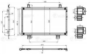 Радиатор кондиц. для а/м LexuSLS(06-) LRAC1946 LRAC 1946 LUZAR