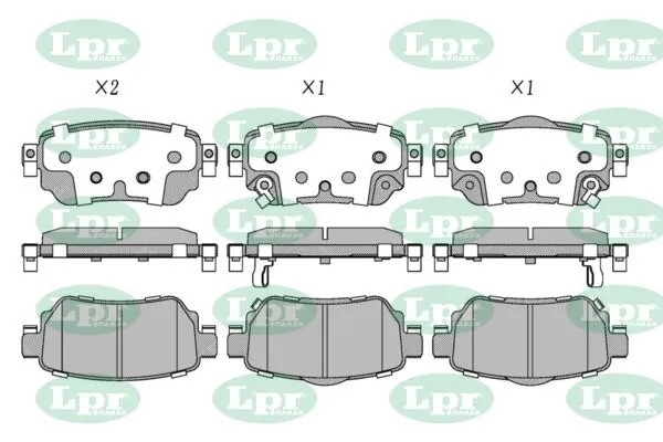 Колодки задние NISSAN QASHQAI II, X-TRAIL T32, RENAULT KADJAR 05P1992 05P1992 LPR