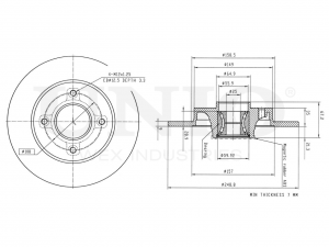 Диск тормозной задний BRD-20250 UNIO