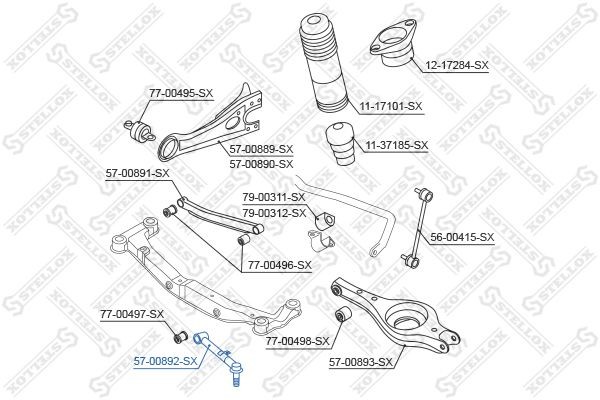 рычаг зад. подв.!\ Kia CEED 06> 57-00892-SX STELLOX