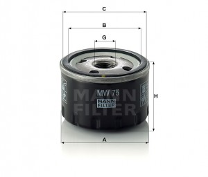 Фильтр масляный MW75 MW 75 MANN FILTER