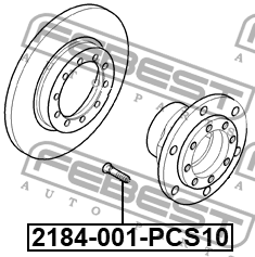 Шпилька колёсная 2184-001-PCS10 FEBEST