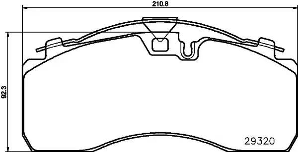 Колодки тормозные IVECO MAN MERCEDES (без выточки под датчик АБС) дисковые (211x 2932003 TEXTAR