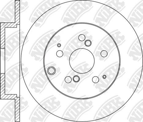 Диск тормозной HONDA MR-V (03-) задний (1шт.) NIBK RN1414 NIBK