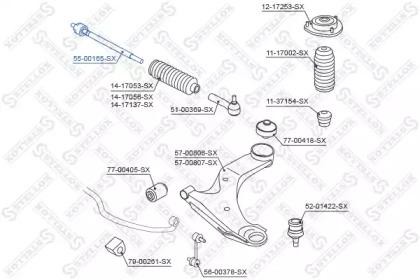 тяга рулевая!\ Subaru Forester/Impreza 08> 55-00165-SX STELLOX