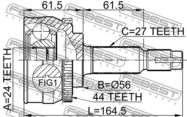 ШРУС 0210-078A44 0210-078A44 FEBEST