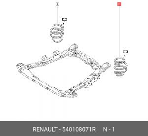 Пружина RENAULT Logan (1.6) подвески передней OE 540108071R RENAULT