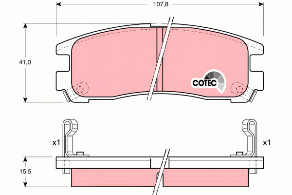 Колодки тормозные MITSUBISHI Pajero 1,Pajero 2 (3.0/3.5/2.5TD),L400 (94-03) задн GDB1023 TRW