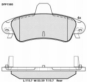 Колодки тормозные дисковые Double Force DFP1580 DOUBLE FORCE