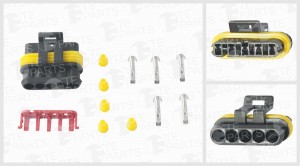 разъём 5 контактов универсальный (ответная часть 7812054)(5-pin, 5 уплотнений, ф 7812051 TE PARTS