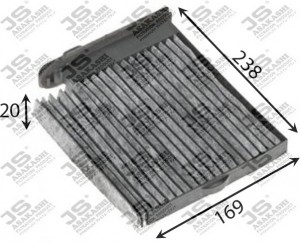 Фильтр салонный угольный  NISSAN TIIDA 1,5 2007 - 2012  NISSAN TIIDA 1,6 2007 -  AC2509C JS ASAKASHI