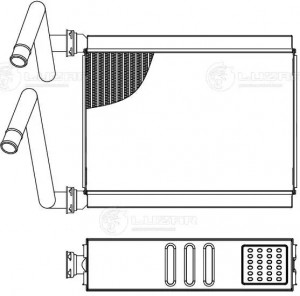 Радиатор отоп. для а/м Toyota Land Cruiser 100 (98-)/Lexus LX 470 (98-) (для хол LRH 1950 LUZAR